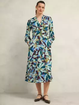 Платье Hobbs Hobbs Lea Print Midi, разноцветный