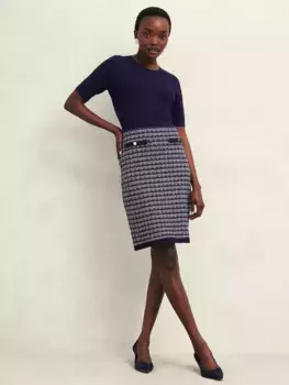 Платье Hobbs Petite Audra Tweed, цвет midnight/ivory