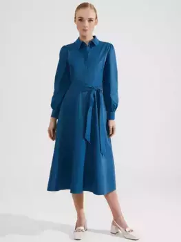 Платье Hobbs Petite Ivana Midi Shirt, цвет lyons blue