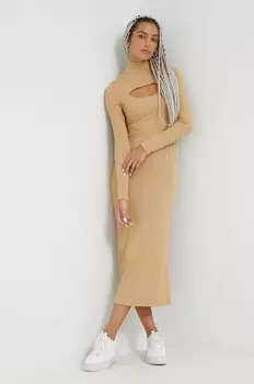 Платье Hollister Co., бежевый