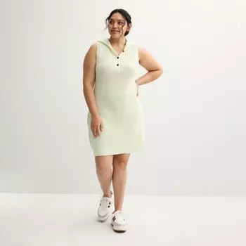 Платье-худи крючком больших размеров для юниоров So, цвет transparent green