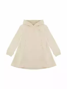 Платье-худи с логотипом Moncler, бежевый