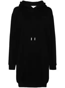 Платье-худи с логотипом OFF-WHITE, черный