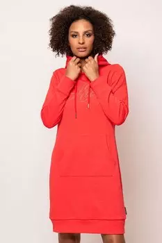 Платье-Худи с логотипом Sheila Heavy Tools, красный