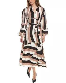 Платье Hugo Boss Detola, коричневый