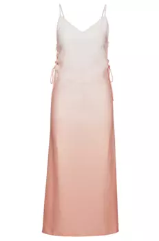 Платье Hugo Degrad-print Slip In Soft Satin, мультиколор