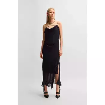 Платье HUGO Kamani 1 10268594 01 sleeveless midi, черный