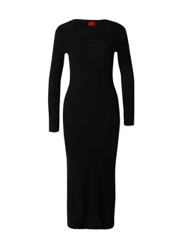 Платье HUGO Knitted dress Sarpheta, черный
