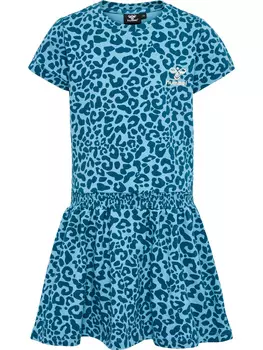 Платье Hummel S/S Hmlflowy Aop Dress S/S, цвет BLUE CORAL