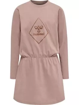 Платье Hummel Verstellbare Taille Dress L/S Hmlluna Mdchen, цвет WOODROSE