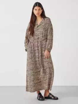 Платье HUSH Camila Abstract Print Maxi, цвет neutral/black