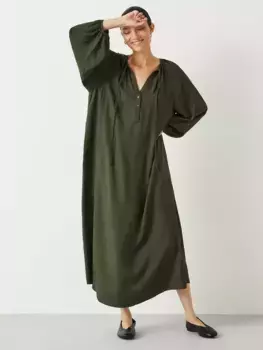 Платье HUSH Leilani Gathered Midi, темно-зеленый