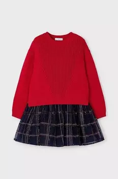 Платье и кардиган Mayoral, красный