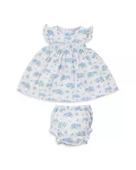 Платье и шаровары с цветочным принтом для девочек - Малышка Kissy Kissy, синий