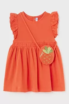 Платье и сумка – 2 детали Mayoral, оранжевый