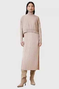 Платье и свитер VITTORIA Allsaints, бежевый