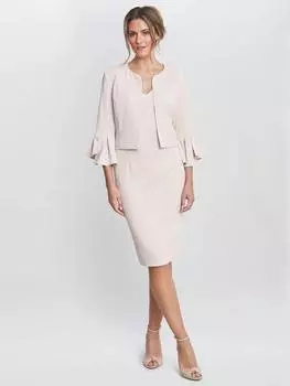 Платье и жакет из эластичного крепа melissa Gina Bacconi, цвет Antique Rose