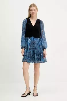 Платье и жилет CHALECO Desigual, темно-синий