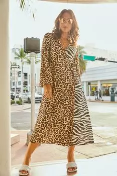 Платье и животным принтом Myleene Klass