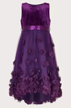 Платье Ianthe 3d с цветочным принтом Monsoon, фиолетовый