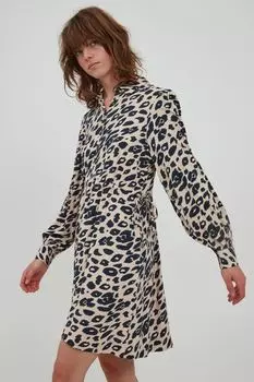 Платье ICHI Blusen, бежевый