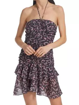 Платье Ilanka со сборками на бретельках и бретельках Isabel Marant toile, цвет Faded Black