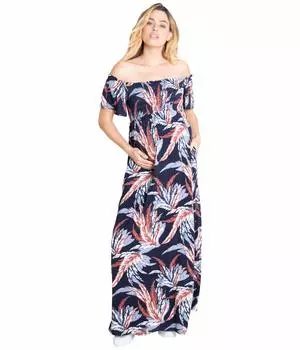 Платье Ingrid & Isabel, Maternity Off-the-Shoulder Smocked Maxi Dress