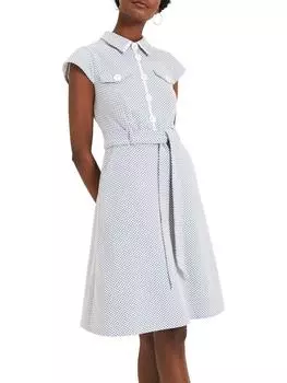 Платье Issie в фактурную клетку Phase Eight, синий