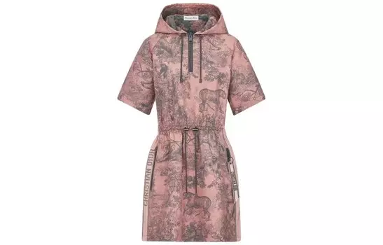 Платье IVIERA с короткими рукавами женское розовое Dior