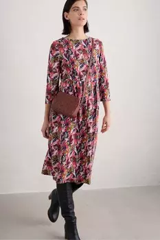 Платье из 100% хлопка с морским узором Seasalt Cornwall, розовый