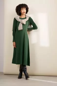 Платье из 100% хлопка «Серебряная чайка» Seasalt Cornwall, зеленый