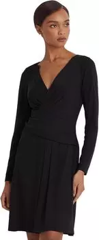 Платье из эластичного джерси LAUREN Ralph Lauren, черный