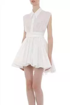 Платье из эластичного поплина белого цвета Philosophy di Lorenzo Serafini