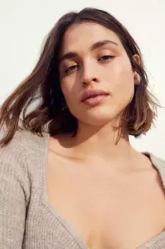 Платье из эластичного трикотажа H&M, бежевый