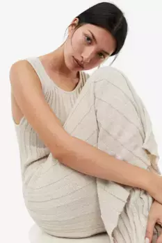 Платье из эластичного трикотажа H&M, бежевый