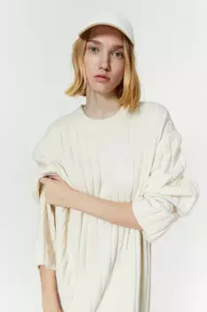 Платье из эластичного трикотажа H&M, бежевый