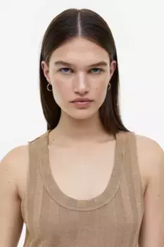 Платье из эластичного трикотажа H&M, бежевый