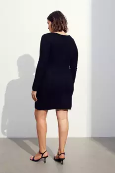 Платье из эластичного трикотажа H&M, черный