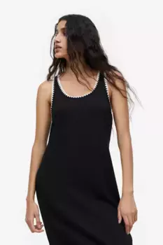 Платье из эластичного трикотажа H&M, черный