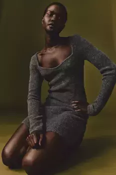 Платье из эластичного трикотажа H&M, серый