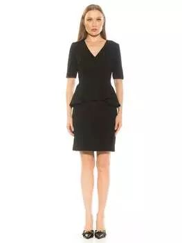 Платье из атласа ALEXIA ADMOR, черный