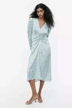 Платье из атласа с комплектами H&M, белый