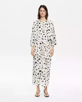 Платье из атласа с принтом Bimba y Lola, цвет Crudo