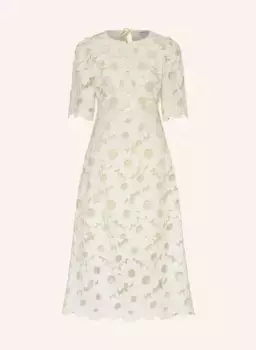 Платье из ажурного кружева с блестками Sandro, желтый