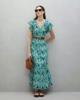 Платье из бамбука с коротким рукавом Easy Wear, зеленый