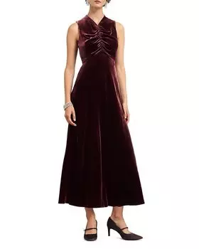 Платье из бархата Isleworth Limited HOBBS LONDON, красный