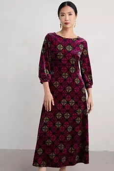 Платье из бархата Oak cottage Seasalt Cornwall, розовый