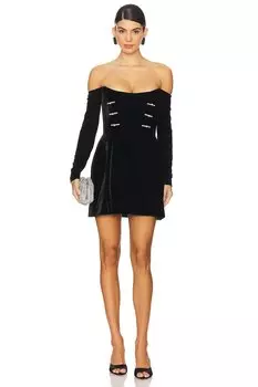 Платье из бархата viv Sau Lee, черный