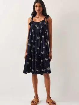 Платье из батика от брианы Monsoon, темно-синий