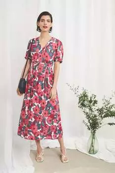 Платье из березы с мотивом листьев Seasalt Cornwall, розовый